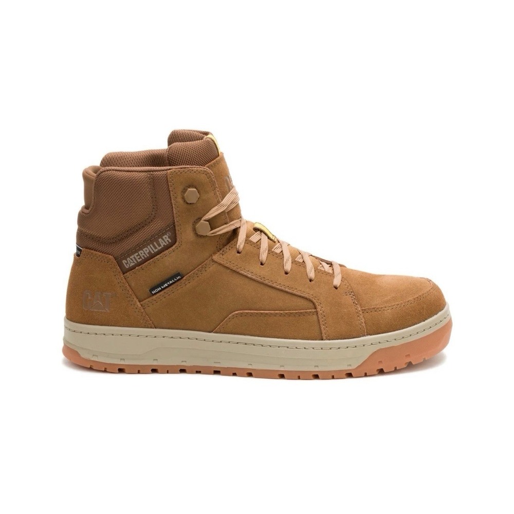 CAT Caterpillar P91624 Men's Streamline Court Mid Chipmunk Work Boots Shoes 13 M